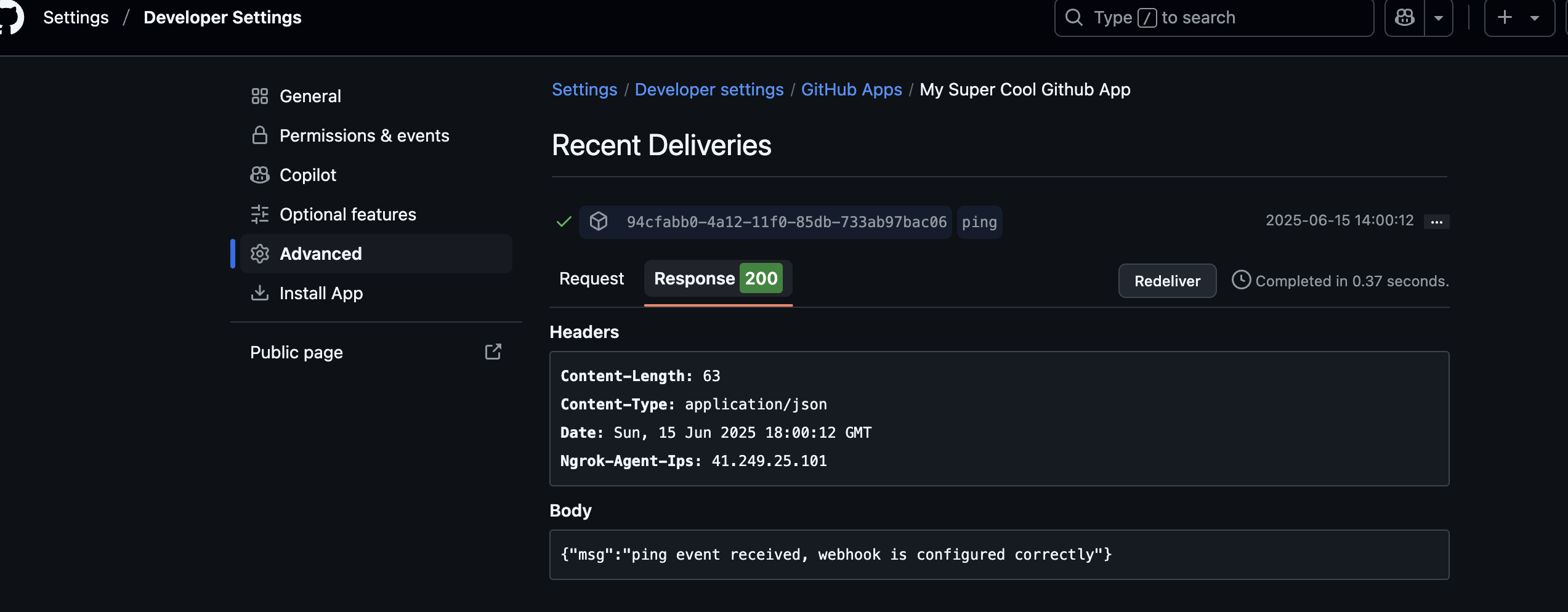 Ping Response Ping Response